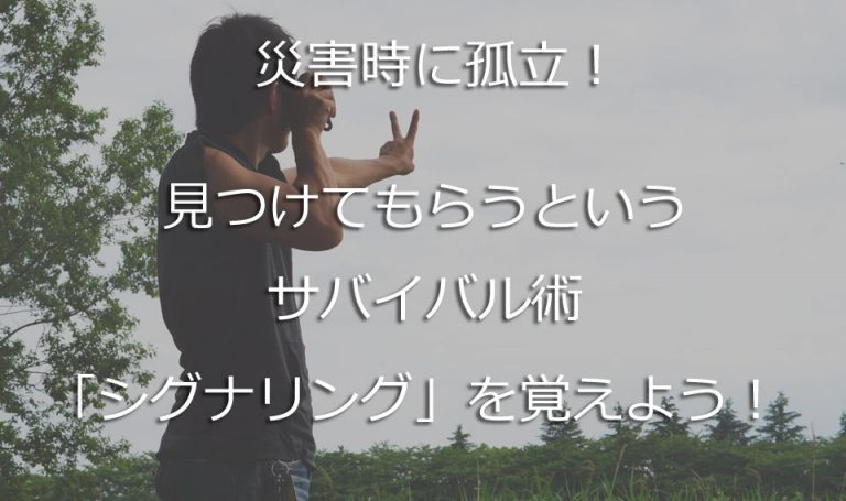 孤立した！発見してもらうために知っておくべきサバイバル術「シグナリング」 | WILD AND NATIVE